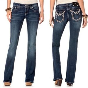 Miss Me Summer Spell Boot Cut Flap Pocket Jeans 28